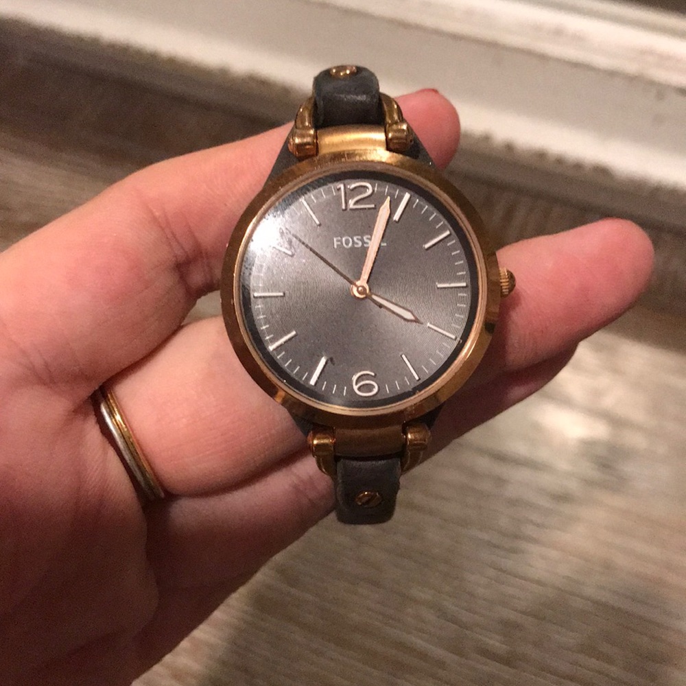 Gray fossil watch